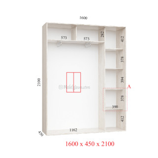 Корпус 160х45х210 наповнення стандарт