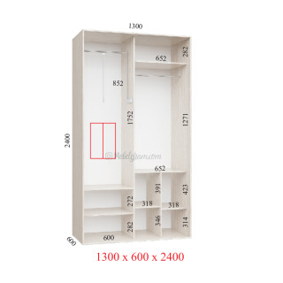 Корпус 130х60х240 наповнення люкс