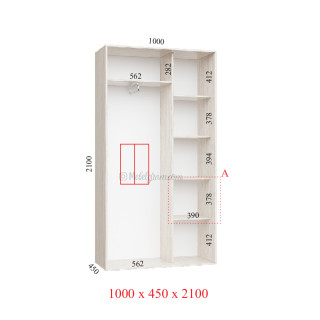 Корпус 100х45х210 наповнення стандарт