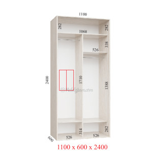 Корпус 110х60х240 наповнення люкс