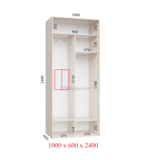 Корпус 100х60х240 наповнення люкс