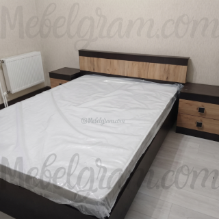 Ліжко Сіті 160х200 Венге/Дуб Крафт Золотий