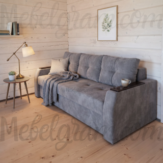Диван Містраль (Антикіготь. Pet-Friendly. Сірий)