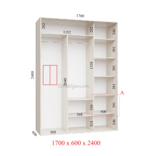 Корпус 170х60х240 наповнення ультра