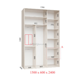 Корпус 150х60х240 наповнення люкс