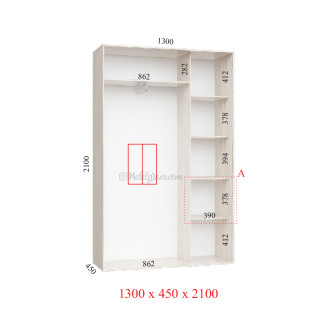 Корпус 130х45х210 наповнення стандарт