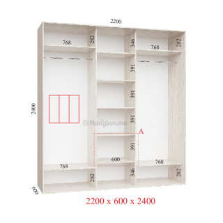 Корпус 220х60х240 наповнення стандарт
