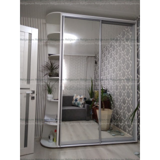 Шафа купе 140х60х240 +30см консоль дзеркальні фасади (№3)