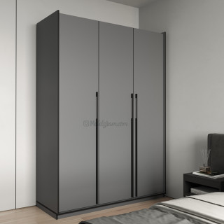 Шафа на 3 двері зі штангою, полицями (Марвел-3) gray