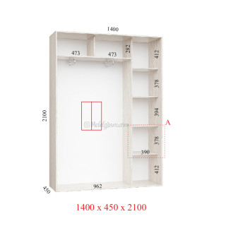 Корпус 140х45х210 наповнення стандарт