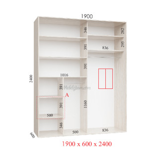 Корпус 190х60х240 наповнення люкс