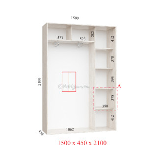 Корпус 150х45х210 наповнення стандарт