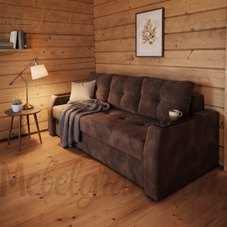 Диван Містраль (Антикіготь. Pet-Friendly. Коричневий)